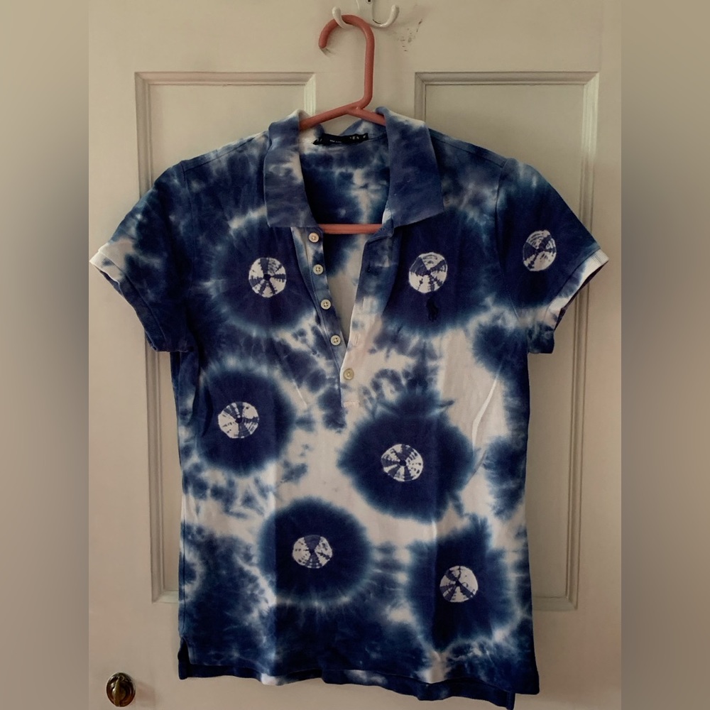 Ralph Lauren tie dye polo shirt.